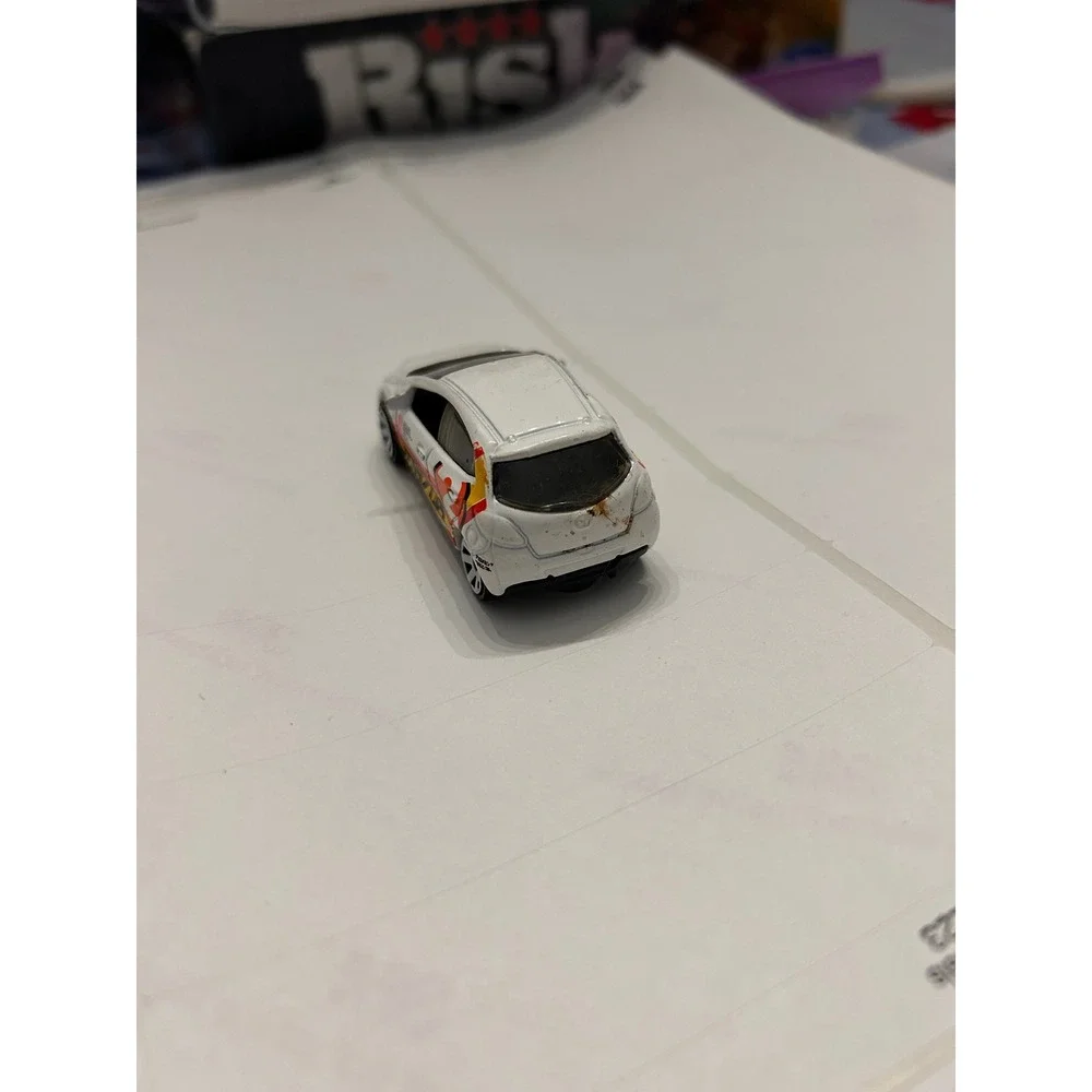 Matchbox 2008 Mazda 2 White Racing Graphics Diecast Car 1:64 Mattel M8762